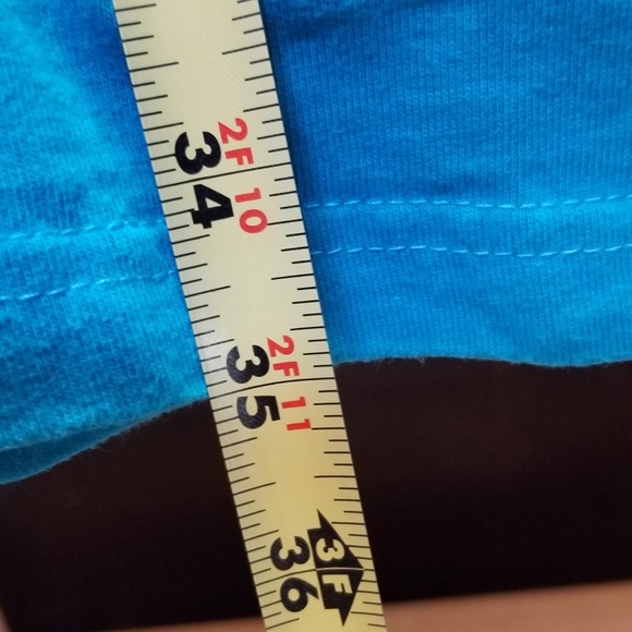 Turquoise T-Shirt Dress Tropical - Picture 6 of 8